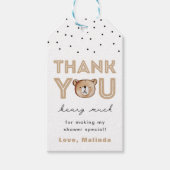 ベアーベビーシャワーメッセージカード |ベアメッセージカード ギフトタグ (正面)