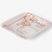 ベアーベビーシャワー少女 ペーパープレート (傾斜あり)