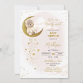 ベアーベビーシャワー招待状テディベアーイエロー 招待状 (正面)