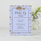 ベアーベビーシャワー招待状男の赤ちゃん 招待状 (スタンド正面)