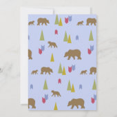 ベアーベビーシャワー招待状男の赤ちゃん 招待状 (裏面)