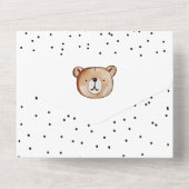 ベアーベビーシャワー招待状+おむつラッフル入れ オールインワン招待状 (裏面)