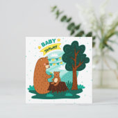 ベアーベビーシャワー招待状 シーズンカード (スタンド正面)