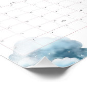 ベアーベビーシャワー期限カレンダー赤ちゃんシャワー フォトプリント            (角)