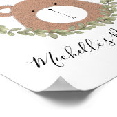 ベアーベビーシャワー歓迎サイン ポスター (角)