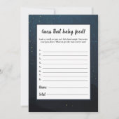 ベアーベビー食べ物ベビーシャワーゲーム 招待状 (正面)