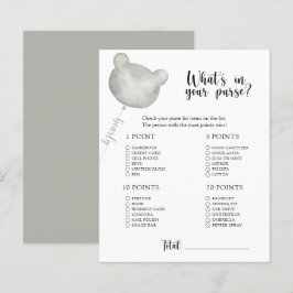 ベアーホイットハンドバッグのベビーシャワーゲーム