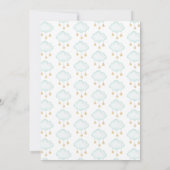 ベアーホットエアバルーン男の子のシャワー 招待状 (裏面)