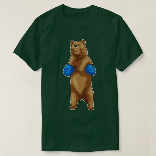 ベアーボクサーボクシング手袋 Tシャツ (デザイン正面)