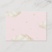 ベアーボホガールピンク赤ちゃんシャワーおむつラッフル エンクロージャーカード (裏面)