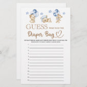 ベアーボーイの赤ちゃんシャワー何おむつバッグ (正面/裏面)