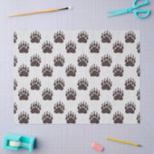 ベアーポーホワイトブラウングリッターティッシュペーパー 薄葉紙 (クラフト)