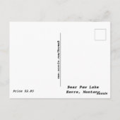ベアーポーレイクアーブル，モンタナ ポストカード (裏面)