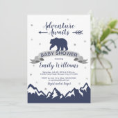 ベアーマウンテンズボーイベビーシャワー招待状 招待状 (スタンド正面)