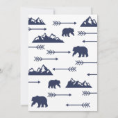 ベアーマウンテンズボーイベビーシャワー招待状 招待状 (裏面)