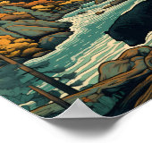 ベアーマウンテン州パークニューヨークトラベルヴィンテージ ポスター (角)