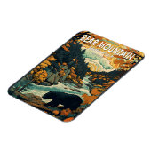 ベアーマウンテン州パークニューヨークトラベルヴィンテージ マグネット (左側)