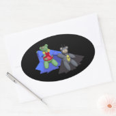 ベアーマティアンオーバルステッカー 楕円形シール (封筒)