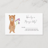 ベアーママのお腹の大きさ エンクロージャーカード (正面)