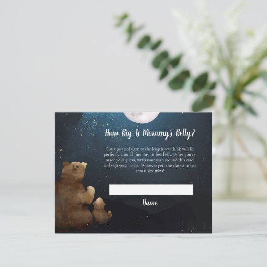 ベアーママのお腹サイズ赤ちゃんシャワーゲーム 招待状 (スタンド正面)