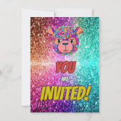 ベアーマンガーンバースデー招待状 子供へ 招待状 (裏面)