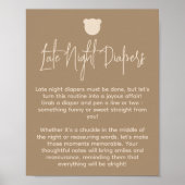 ベアーミニマルベビーシャワー深夜おむつゲーム ポスター (正面)