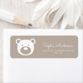ベアーミニマルモダン主義のベビーシャワー ラベル (インサイチュ)