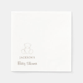 ベアーミニマル男女兼用主義のベビーシャワー スタンダードカクテルナプキン