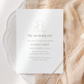 ベアーミニマル男女兼用主義のベビーシャワー 招待状