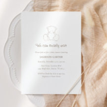 ベアーミニマル男女兼用主義のベビーシャワー