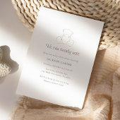 ベアーミニマル男女兼用主義のベビーシャワー 招待状