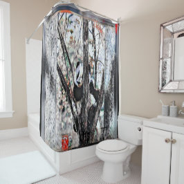 ベアーモデル：パンダライフ01-03 シャワーカーテン