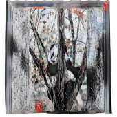 ベアーモデル：パンダライフ01-03 シャワーカーテン (正面)