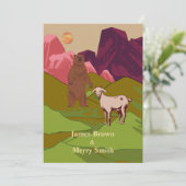 ベアーヤートピンクマウンテンズ金ゴールドムーン結婚ズ 招待状 (スタンド正面)