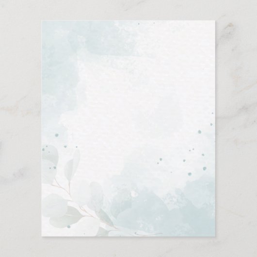 ベアーユーカリ水彩少年の赤ちゃんシャワー (裏面)