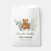 ベアーユーカリ緑の赤ちゃんシャワーの好意バッグ フェイバーバッグ (正面)