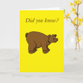 ベアーユーモア/ジョークのカード カード (黄色い花)