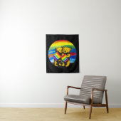 ベアーラブカップルLGBTレインボー国旗 タペストリー (インサイチュ)