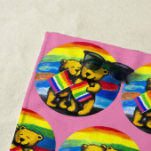 ベアーラブカップルLGBTレインボー国旗 ビーチタオル (インサイチュ)