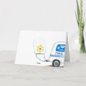 ベアーランニングのトラック遅れ誕生日カード カード (裏面)