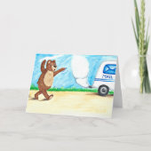 ベアーランニングのトラック遅れ誕生日カード カード (正面)