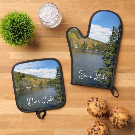 ベアーレイクアットロッキーマウンテン国立公園 鍋つかみ&鍋敷きセット (トップダウン)