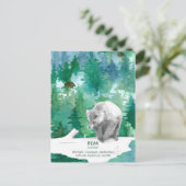 ベアーワイルドライフフォレスト強度勇気付けられる ポストカード (スタンド正面)