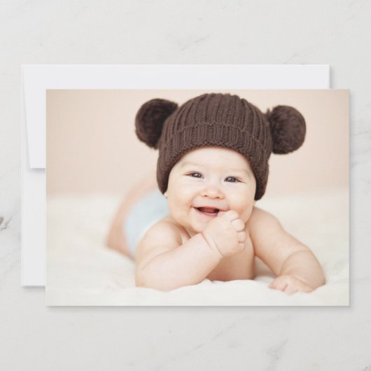 ベアーワンフォトアニマル第1回誕生日 招待状 (裏面)