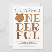 ベアーワンワンワンワンバースデー招待状 招待状 (正面)