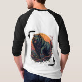 「ベアー怒グラフィックTシャツ:エギー・ストレ Tシャツ (裏面)