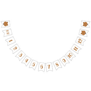 ベアー月数の最初の誕生日 バンティングフラッグ