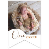 ベアー毎月1日の誕生日12か月の写真 バンティングフラッグ (第3の旗)