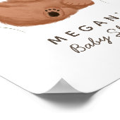 ベアー素朴ベビーシャワー歓迎サイン ポスター (角)