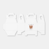 ベアー素朴我々は心底待ち女の子の赤ちゃんシャワー フェイバーボックス (折り畳みなし)